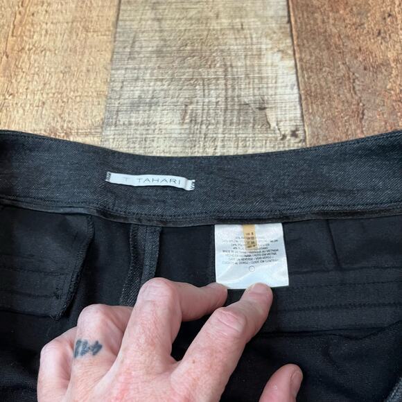 T Tahari Women's Classic Gray Career Trousers Pants Sz 8 Capsule Wardrobe - Picture 3 of 4